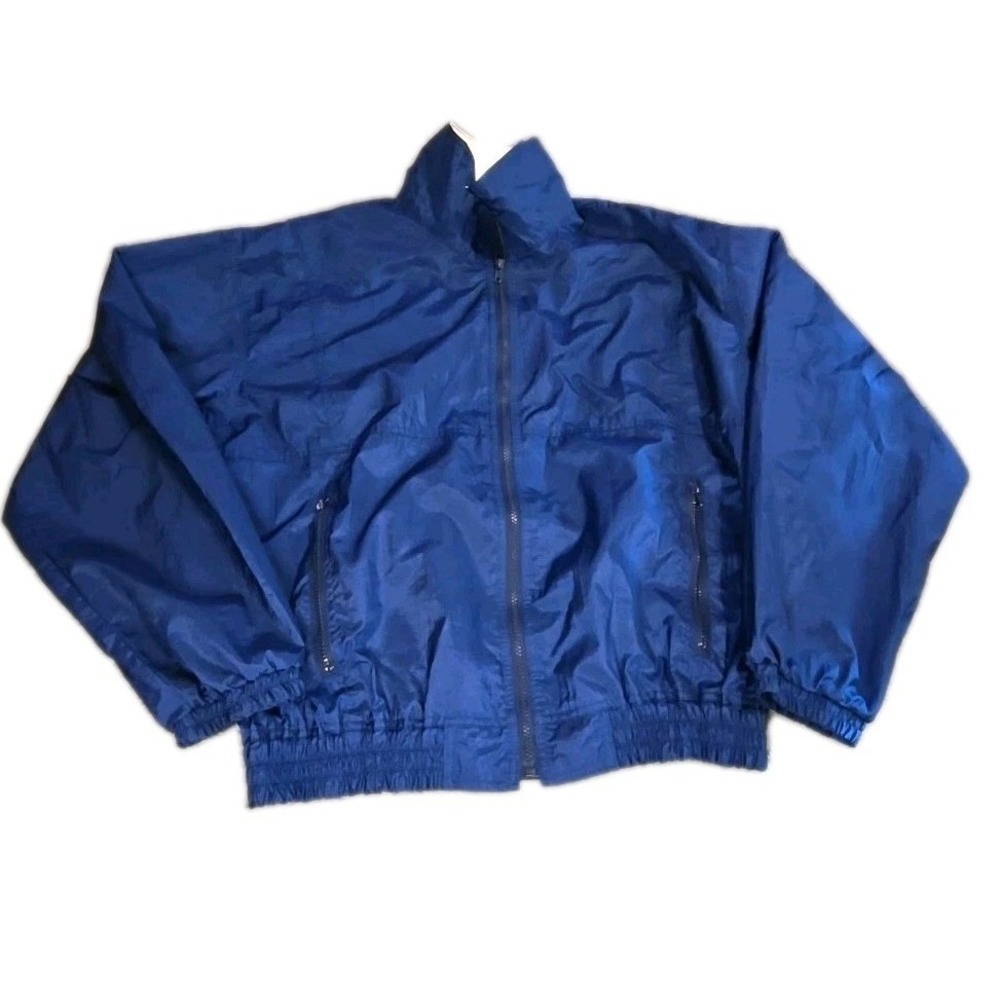 Vtg 90s Nabisco Jacket Mens XL Blue White Windbreaker Corporate Promo Advertisin